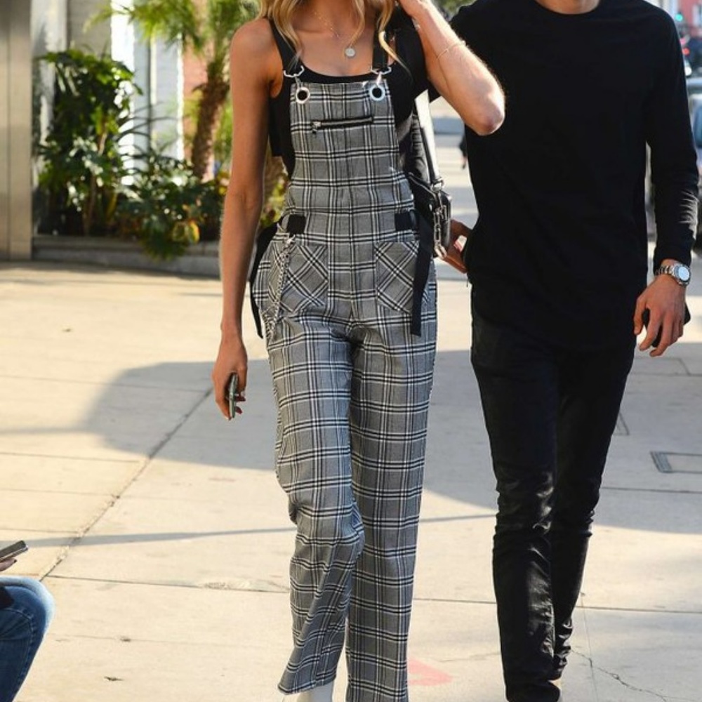 NWT I.AM.GIA Plaid Cobain Overalls - Picture 4 of 7